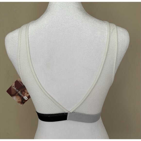 Set Of 2 Calvin Klein Unlined Bralette Mesh White Size Small Petite NWT - Picture 4 of 6